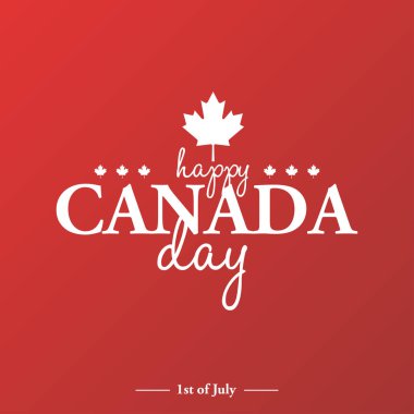 Mutlu Kanada günü tebrik kartı 