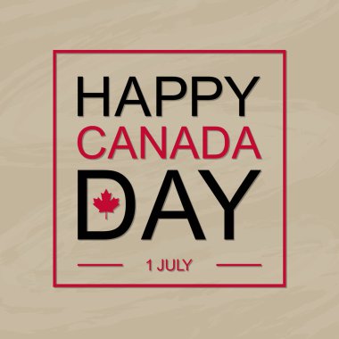 Mutlu Kanada günü tebrik kartı 