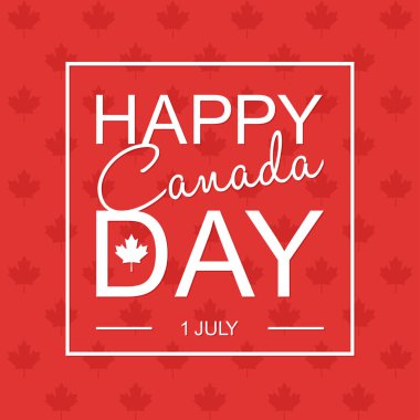 Mutlu Kanada günü tebrik kartı 