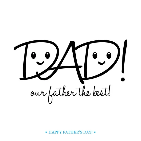 Happy Fathers Day greeting card — Stock Vector