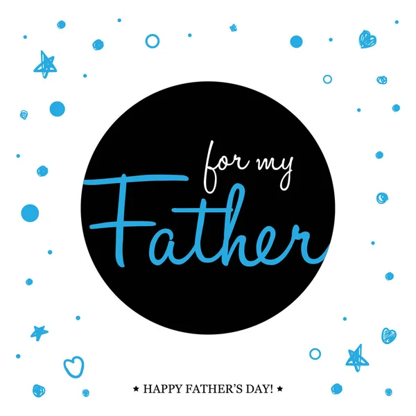 Happy Fathers Day greeting card — Stock Vector