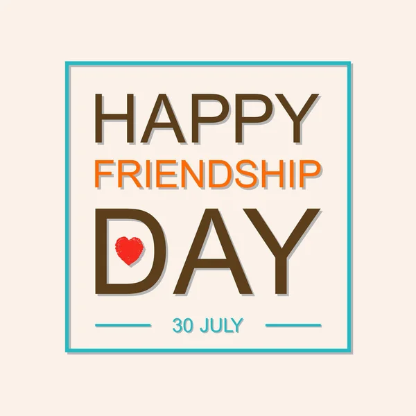 Happy Friendship Day card — Stock Vector