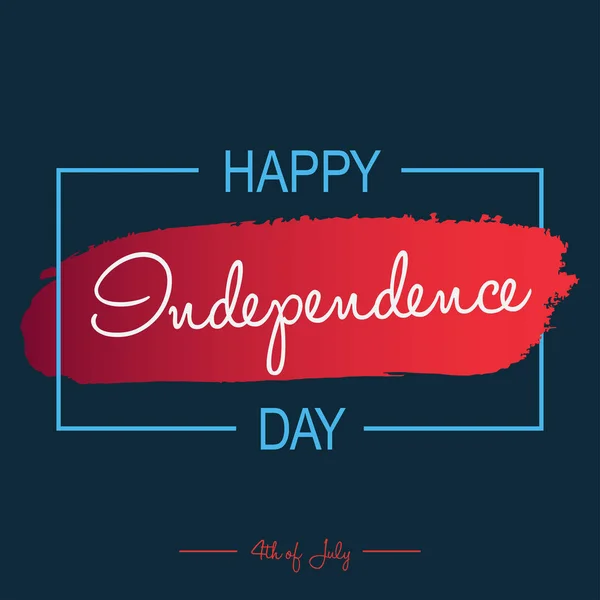 Cartão de saudação para o Dia da Independência Americana — Vetor de Stock