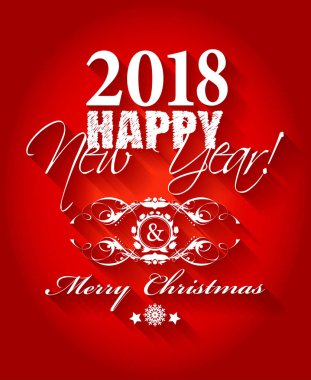 2018 neşeli Noel kartı 