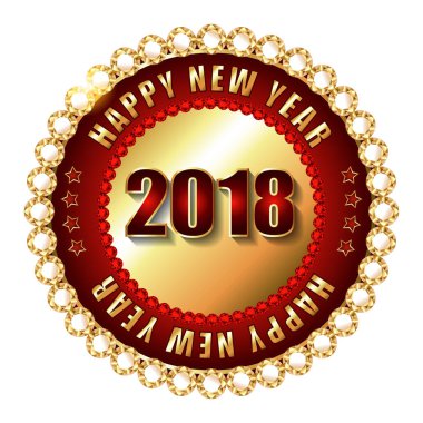 2018 mutlu yeni etiket 