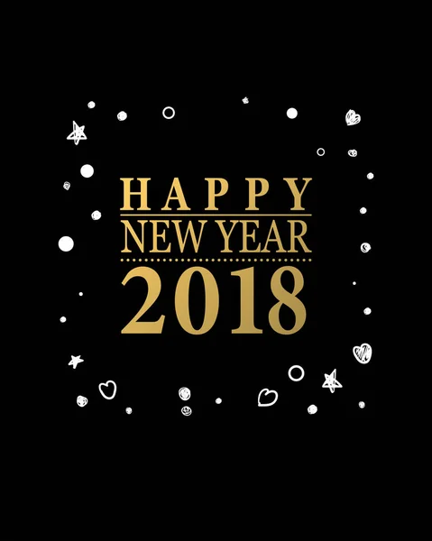 2018 boldog új évet kártya — Stock Vector