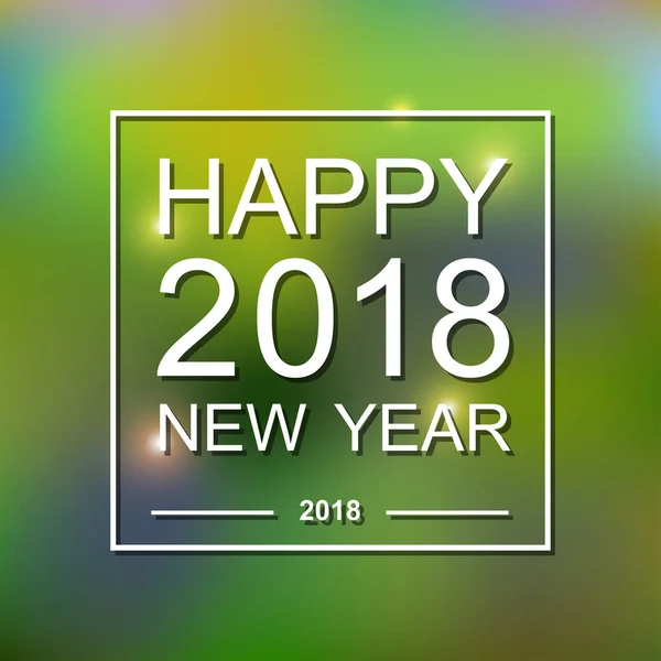 2018 Happy New Year card — Stock Vector