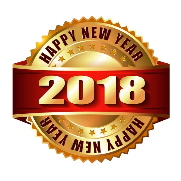 Mutlu yeni yıl 2018 damgası. 