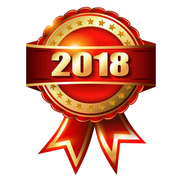 Mutlu yeni yıl 2018 damgası. 