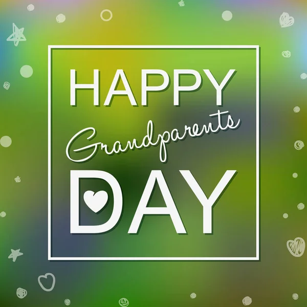 Mall för Happy Grandparents Day — Stock vektor