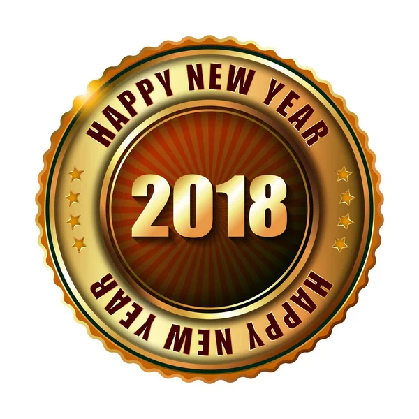 Mutlu yeni yıl 2018 damgası. 