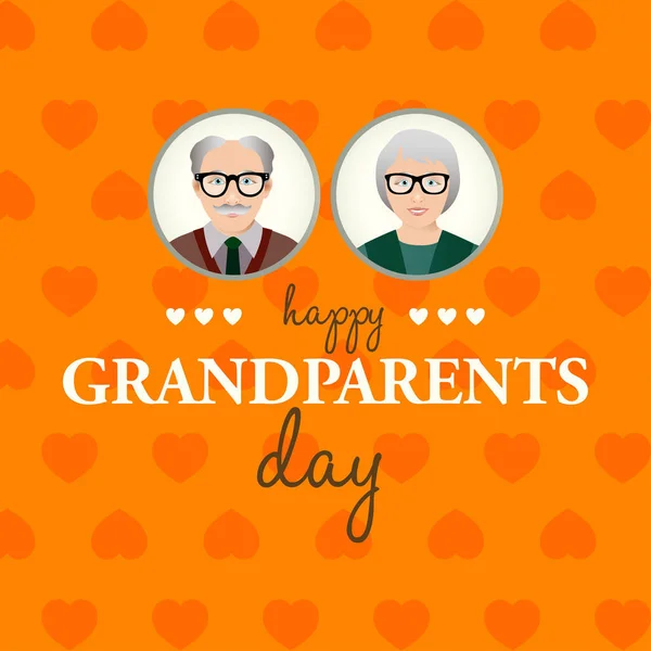 Szablon szczęśliwy dzień babci i dziadka — Wektor stockowy