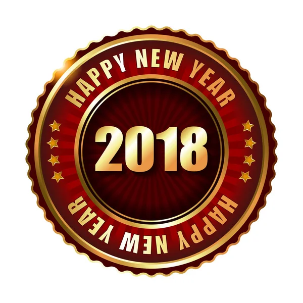 Mutlu yeni yıl 2018 damgası. 