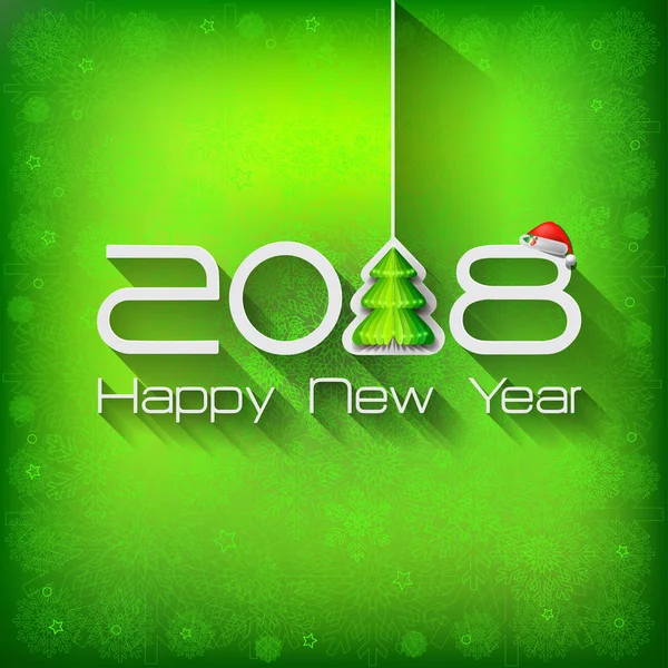 2018 mutlu yeni yıl kartı — Stok Vektör