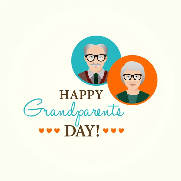 Mal for Happy Grandforeldres dag – stockvektor