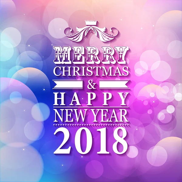 2018 merry Christmas card — Stock vektor