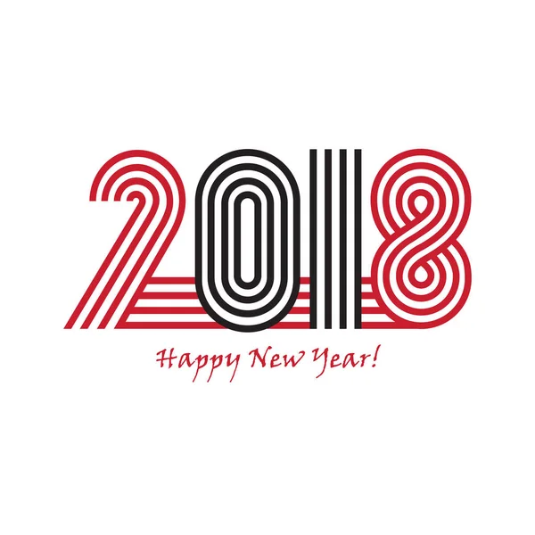 2018 Feliz año nuevo tarjeta — Archivo Imágenes Vectoriales