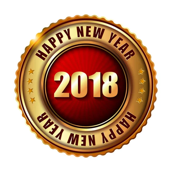 Mutlu yeni yıl 2018 damgası. 