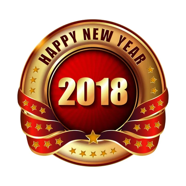 Mutlu yeni yıl 2018 damgası. 