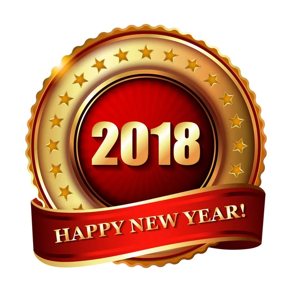 Mutlu yeni yıl 2018 damgası. 