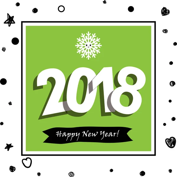 Glückliches neues Jahr 2018 — Stockvektor