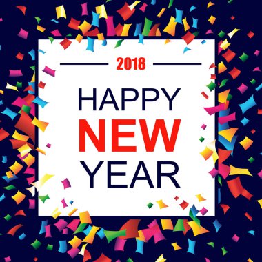 2018 mutlu yeni yıl kartı 