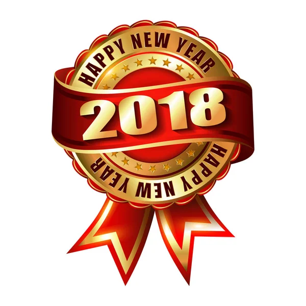 Mutlu yeni yıl 2018 damgası. 