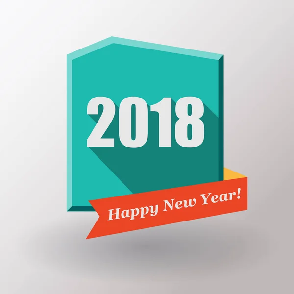Szczęśliwego nowego roku 2018 etykiety — Wektor stockowy