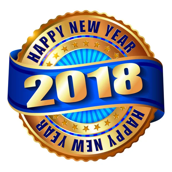 Mutlu yeni yıl 2018 damgası. 