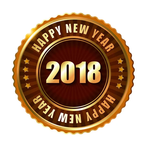 Mutlu yeni yıl 2018 damgası. 