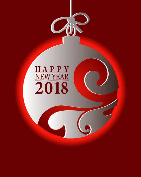 2018 boldog új évet kártya — Stock Vector