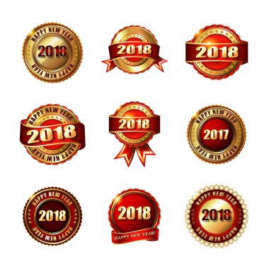 Kurdele ile altın etiket kümesi. 