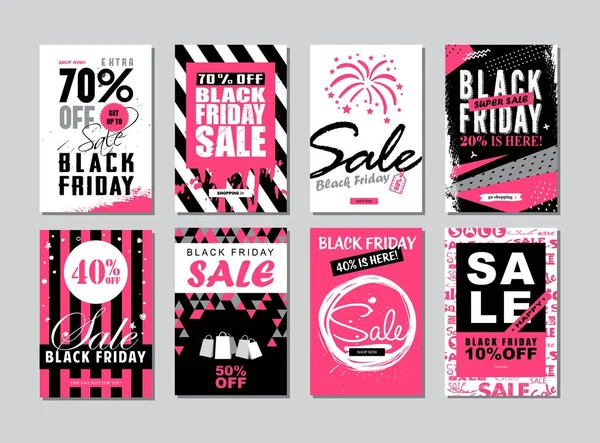 Black Friday Venta de banners de plantilla — Vector de stock