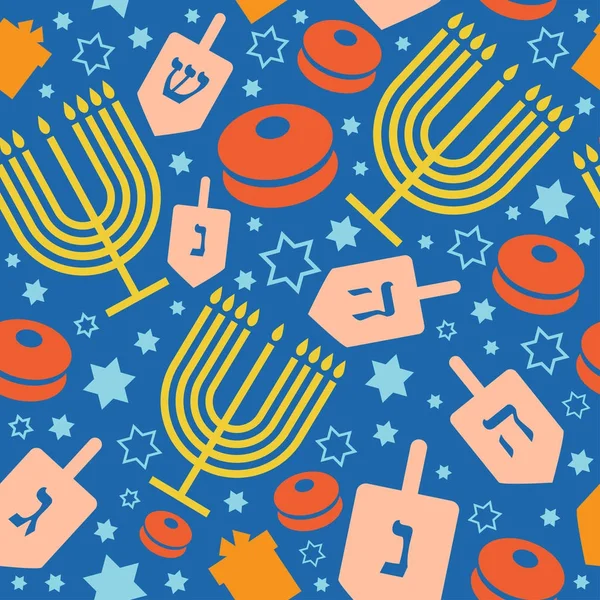 Hanukkah holiday seamless pattern