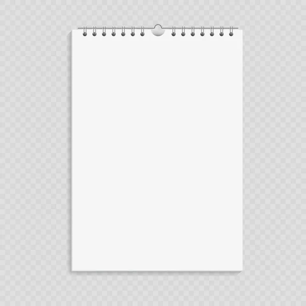 Maqueta de calendario de diseño en blanco — Vector de stock