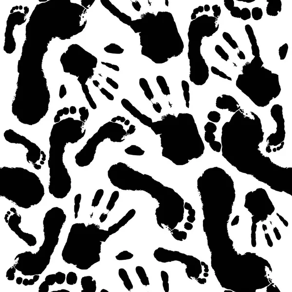 Foot and hand prints — Stock Vector