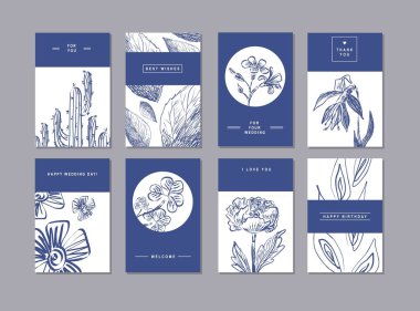 Evrensel çiçek kart dizisini 