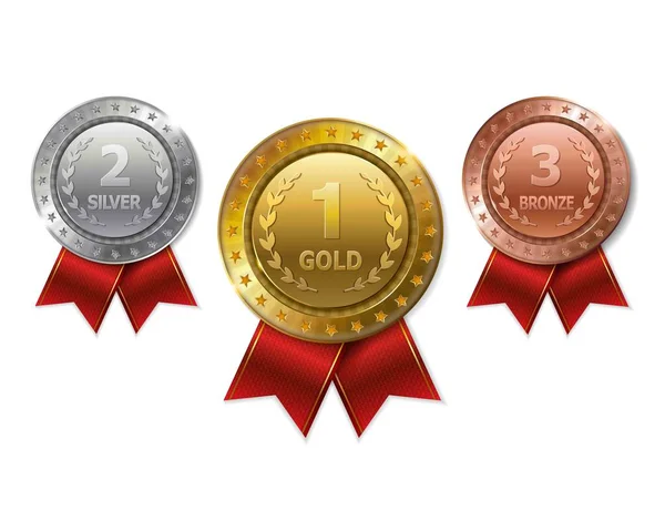 Conjunto de prêmios Campeão — Vetor de Stock