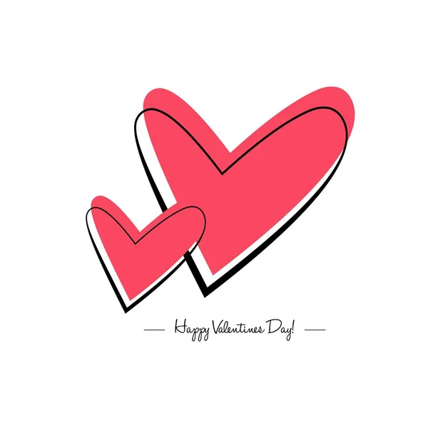 Tarjeta de felicitación del día de San Valentín — Vector de stock