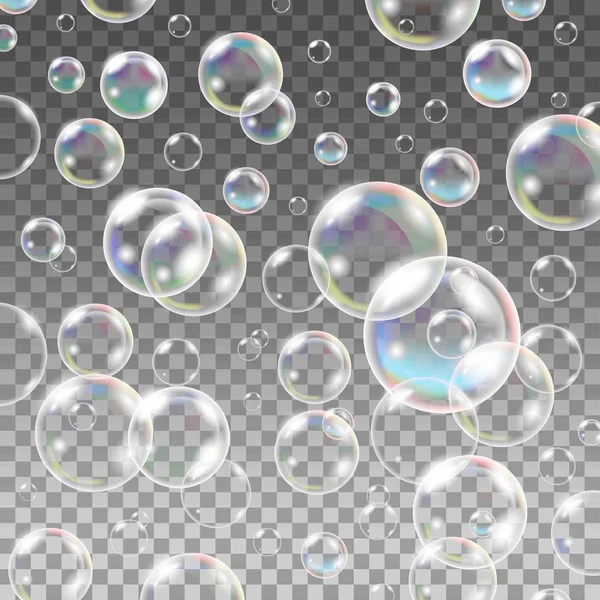 Pure Clear Water Bubbles — Stock Vector