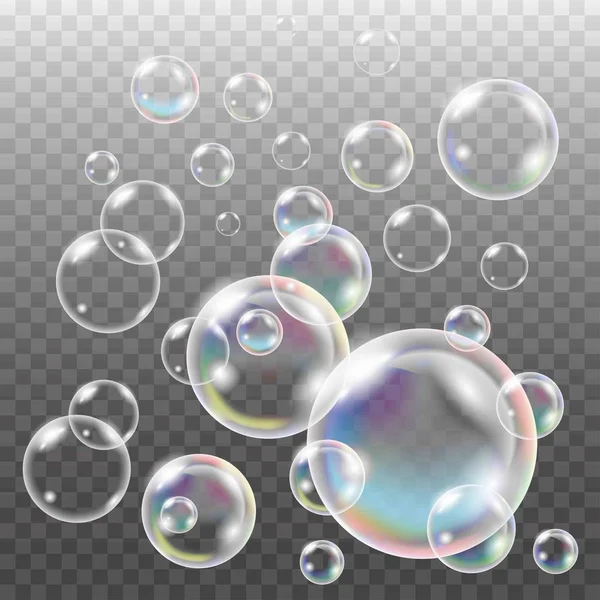 Pure Clear Water Bubbles — Stock Vector