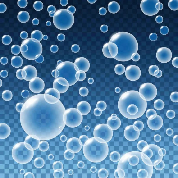 Бульбашки чистий чистою водою — стоковий вектор