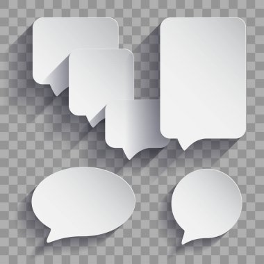 konuşma balonları şeffaf arka plan, vektör, illüstrasyon topluluğu