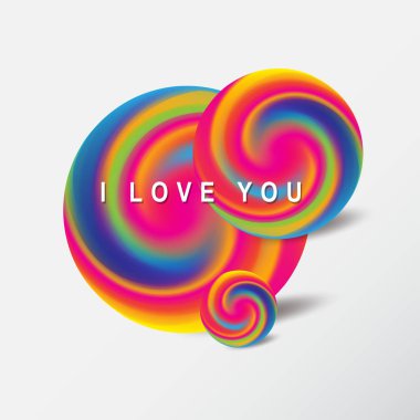 Sevgililer günü sanatsal el çekilmiş tebrik kartı metinle trendy tarzı seviyorum seni, vektör, illüstrasyon