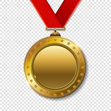 Gerçekçi altın şampiyon ödül madalya