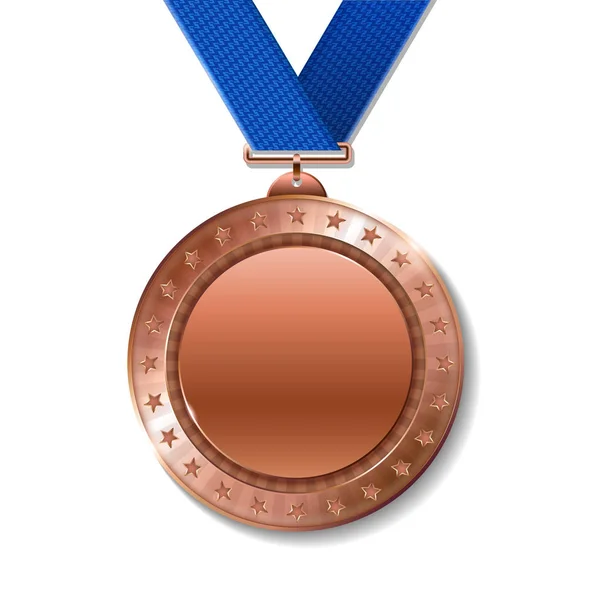Realistische Bronzen Kampioen Award Medaille — Stockvector