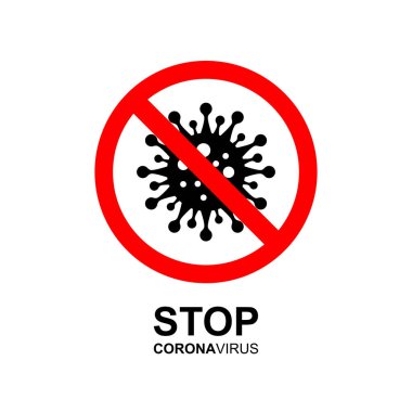 Hastaneler için Coronavirus logosu, tıbbi tesisler. Bakteri Hücre Simgesi ve Posta