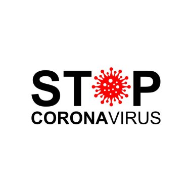 Hastaneler için Coronavirus logosu, tıbbi tesisler. Bakteri Hücre Simgesi ve Posta