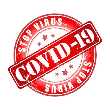 Hastaneler ve tıbbi tesisler için Coronavirus logosu.
