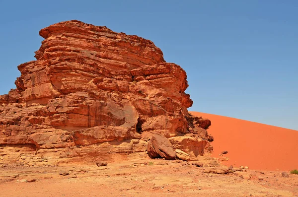 Désert Wadi Rum Jordanie Sand Dunest Vue Panoramique Paysage Jordanie — Photo